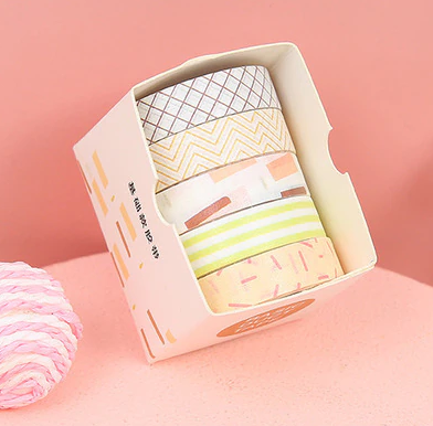 Washi Tape klein, 5 Stück